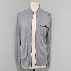 Banana Republic Cardigan Zip-Up Layering Grey Gray Unisex Size Medium